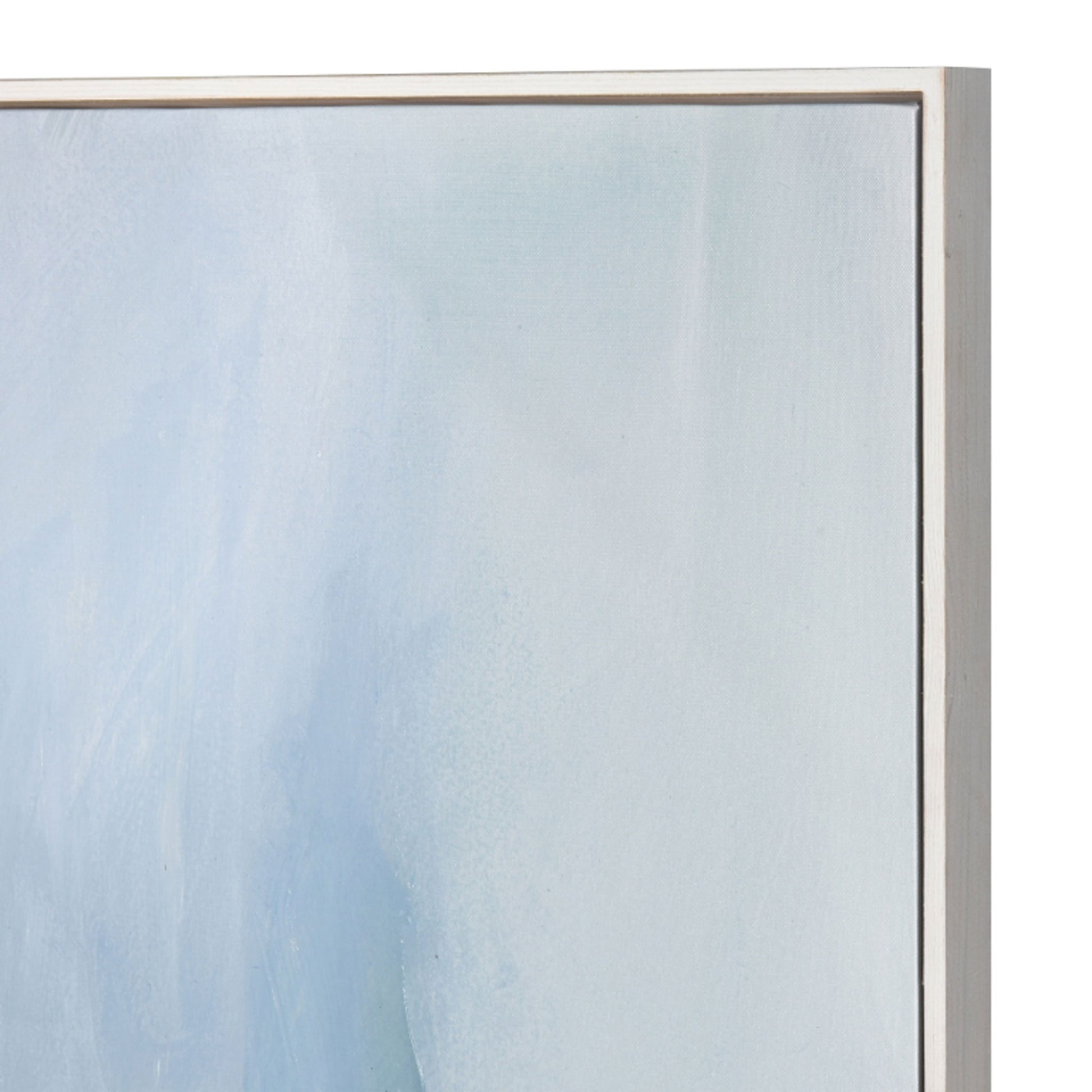 Blue and White Abstract Framed Wall Art