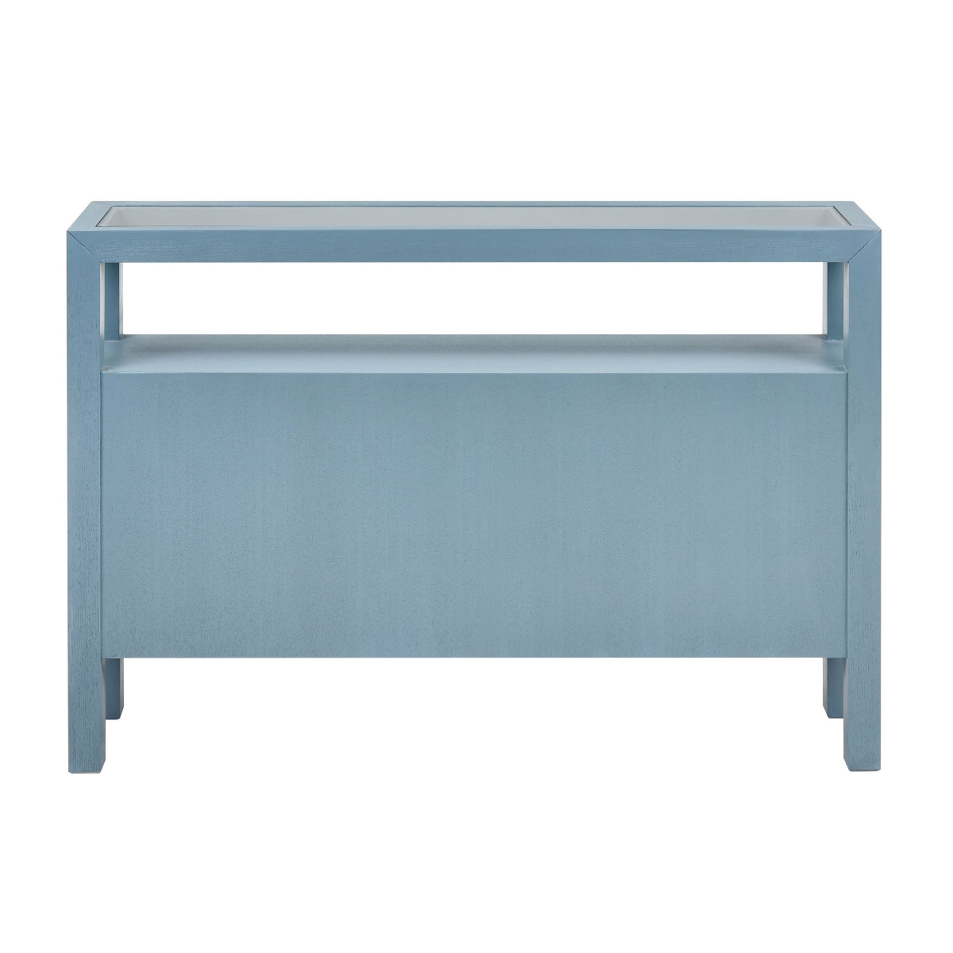 Aged Blue Two Door Credenza Table