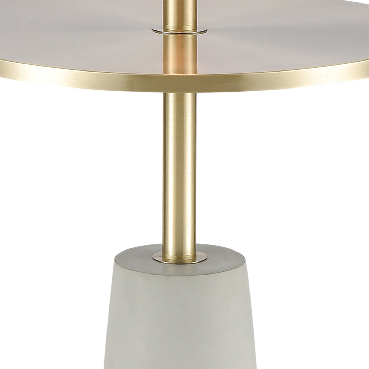 White and Brass 63'' High 2-Light Floor Lamp