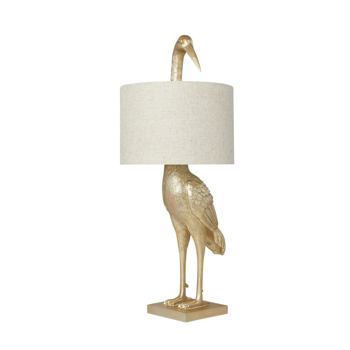 Gold Resin Bird Table Lamp