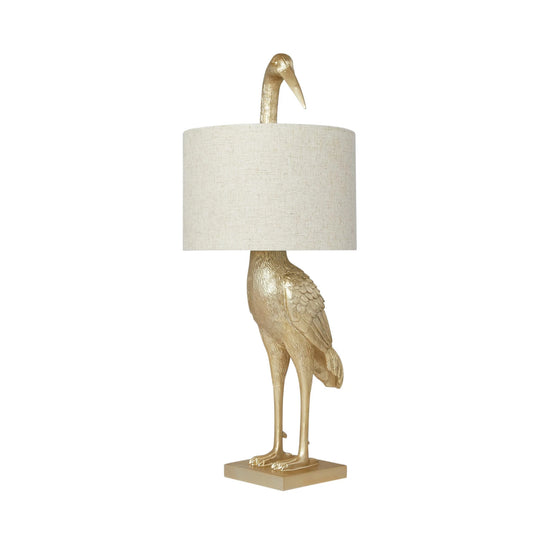 Gold Resin Bird Table Lamp