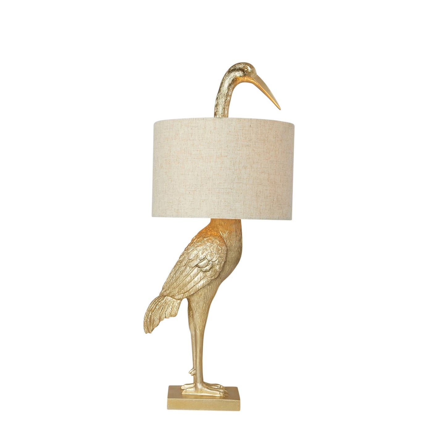 Gold Resin Bird Table Lamp