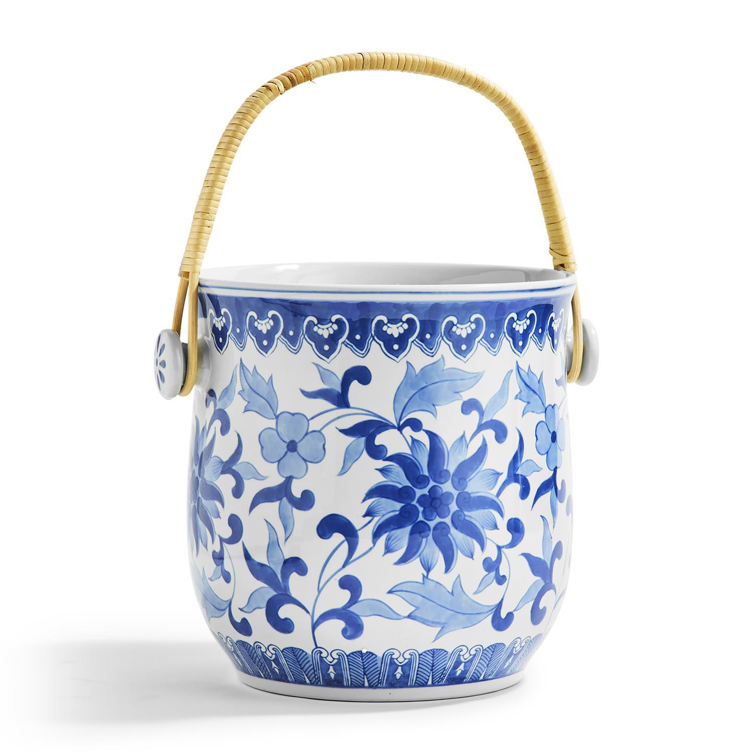 Blue and White Chinoiserie Champagne and Wine Bucket