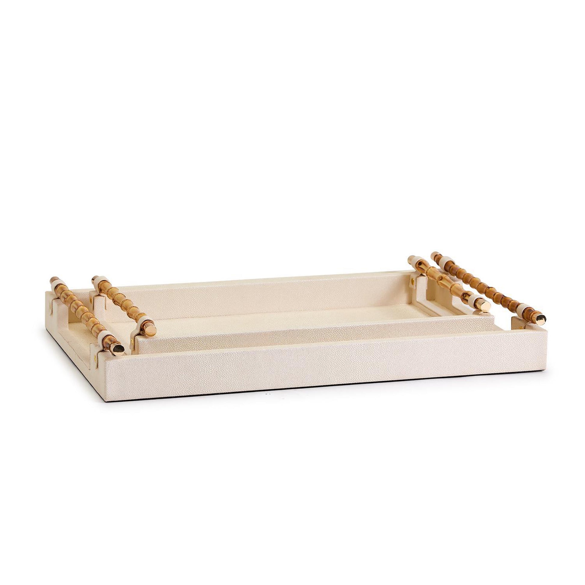 Cream Tray With Bamboo Handles