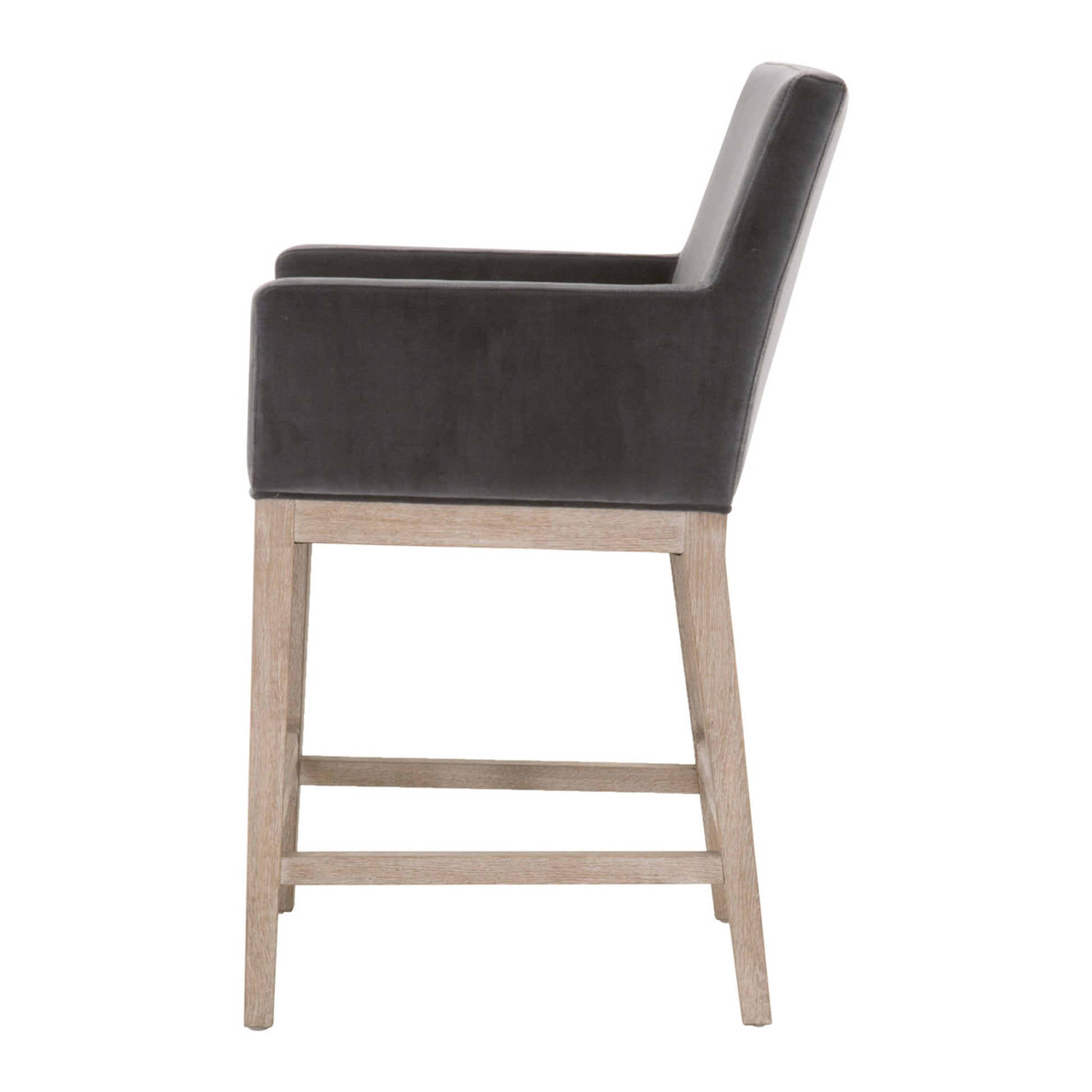 Dark Gray Slipcover Counter Stool