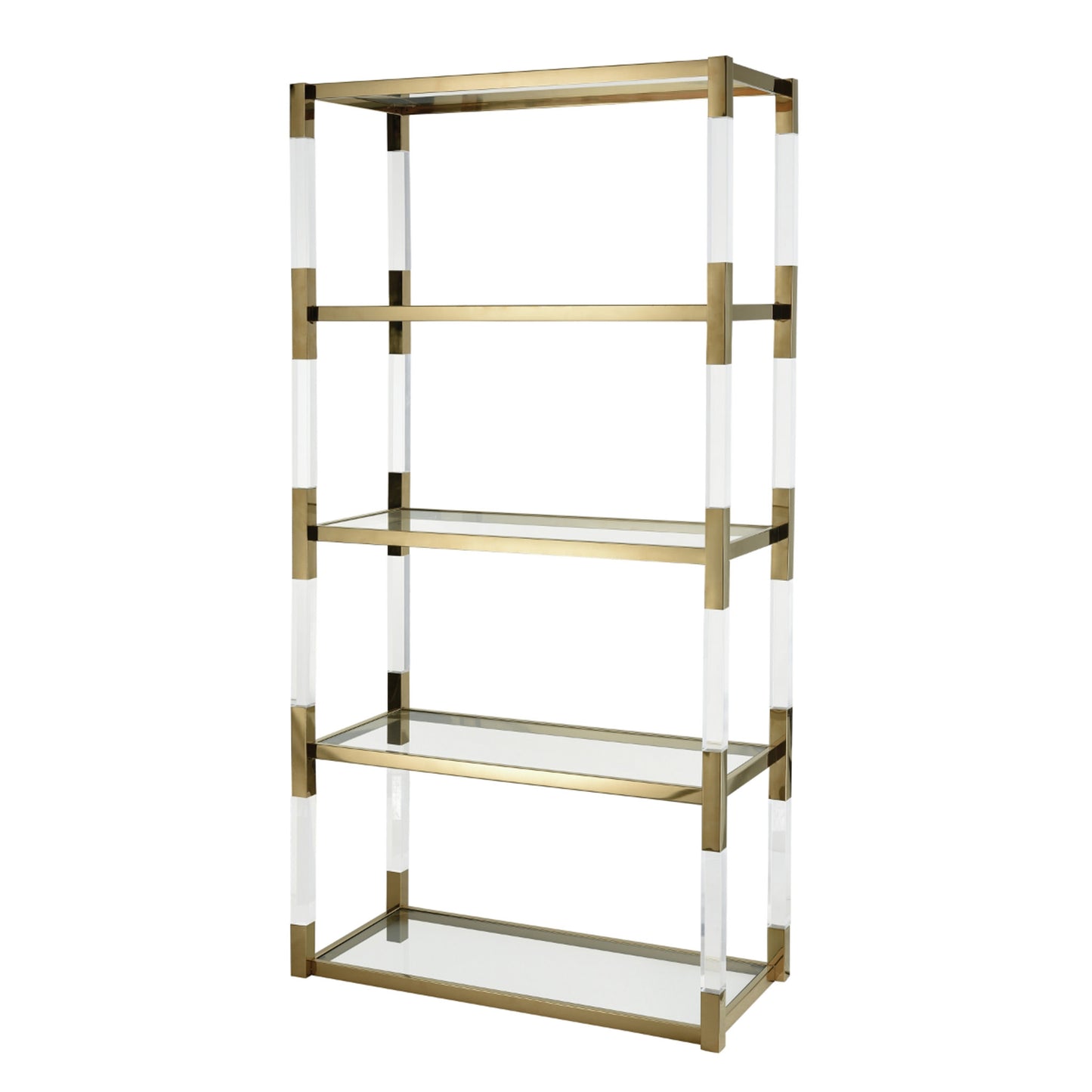 Acrylic and Gold Bookshelf