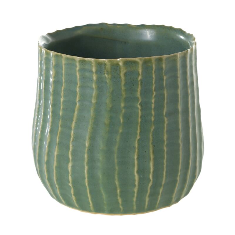 Green Ceramic Planters Collection