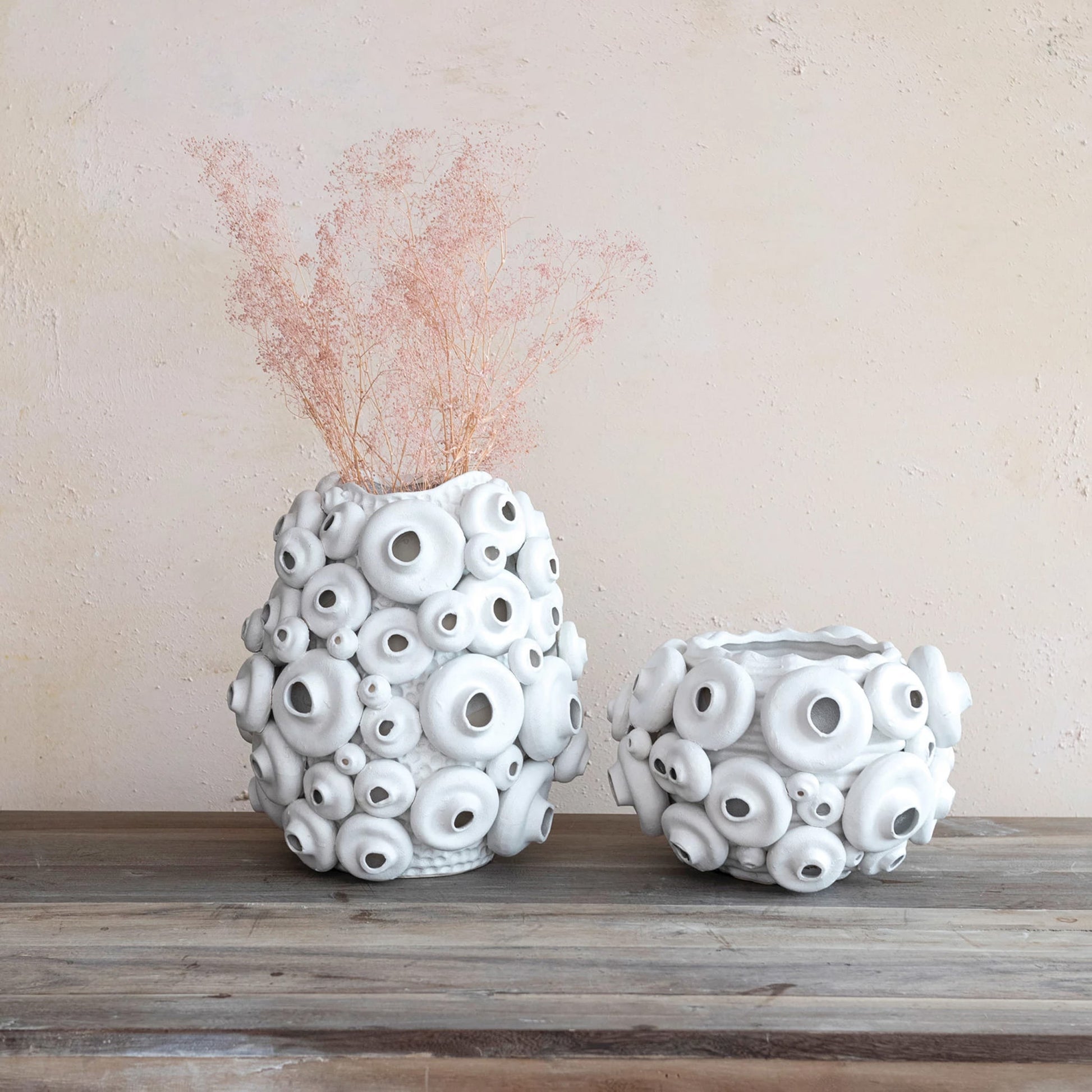 Handmade Textured Stoneware Vase