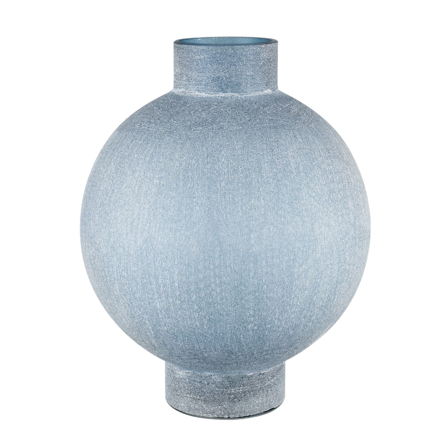 Ice Blue Glass Vase - Medium