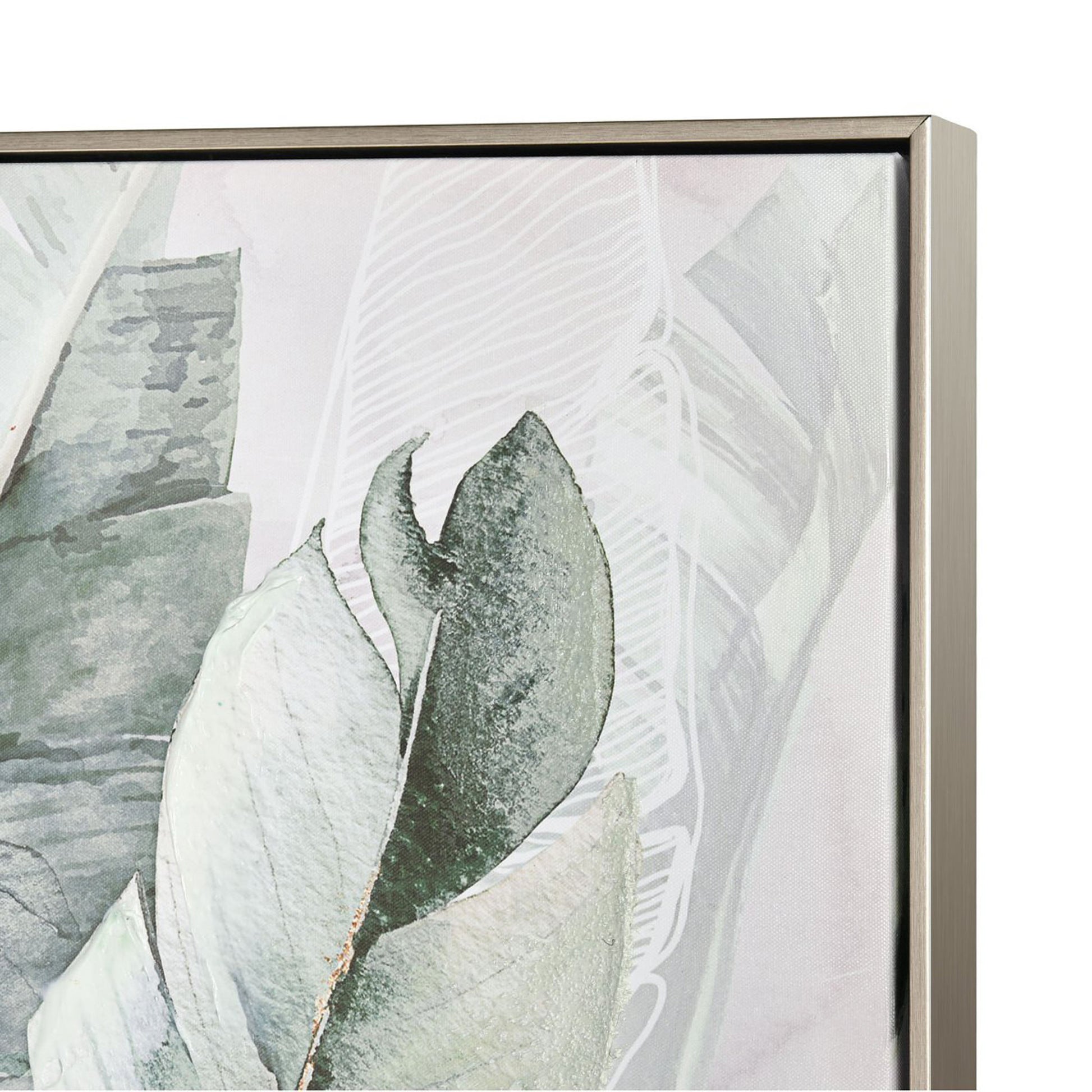 Multiple Green Banana Leaves Framed Wall Art