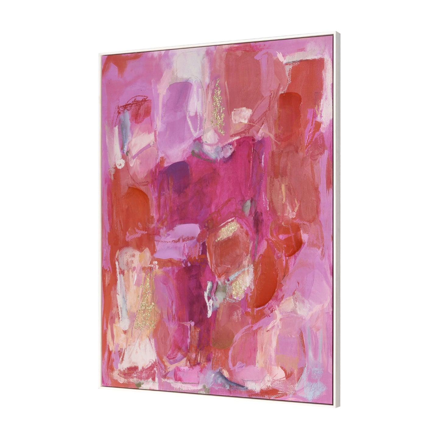 Pink Flush Abstract Framed Wall Art