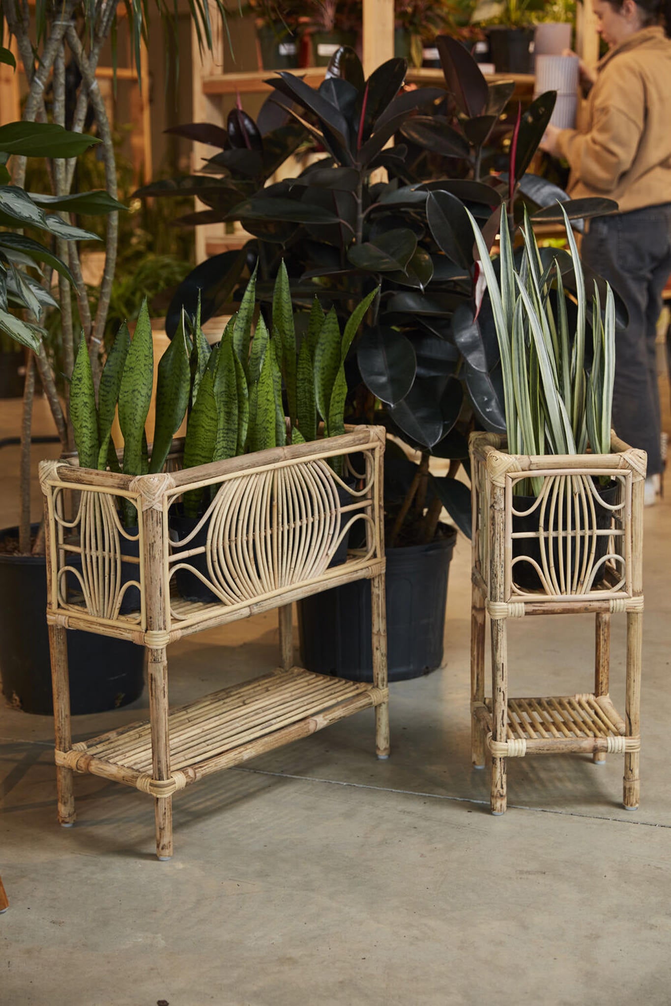 Rattan Harbin Plant Stand