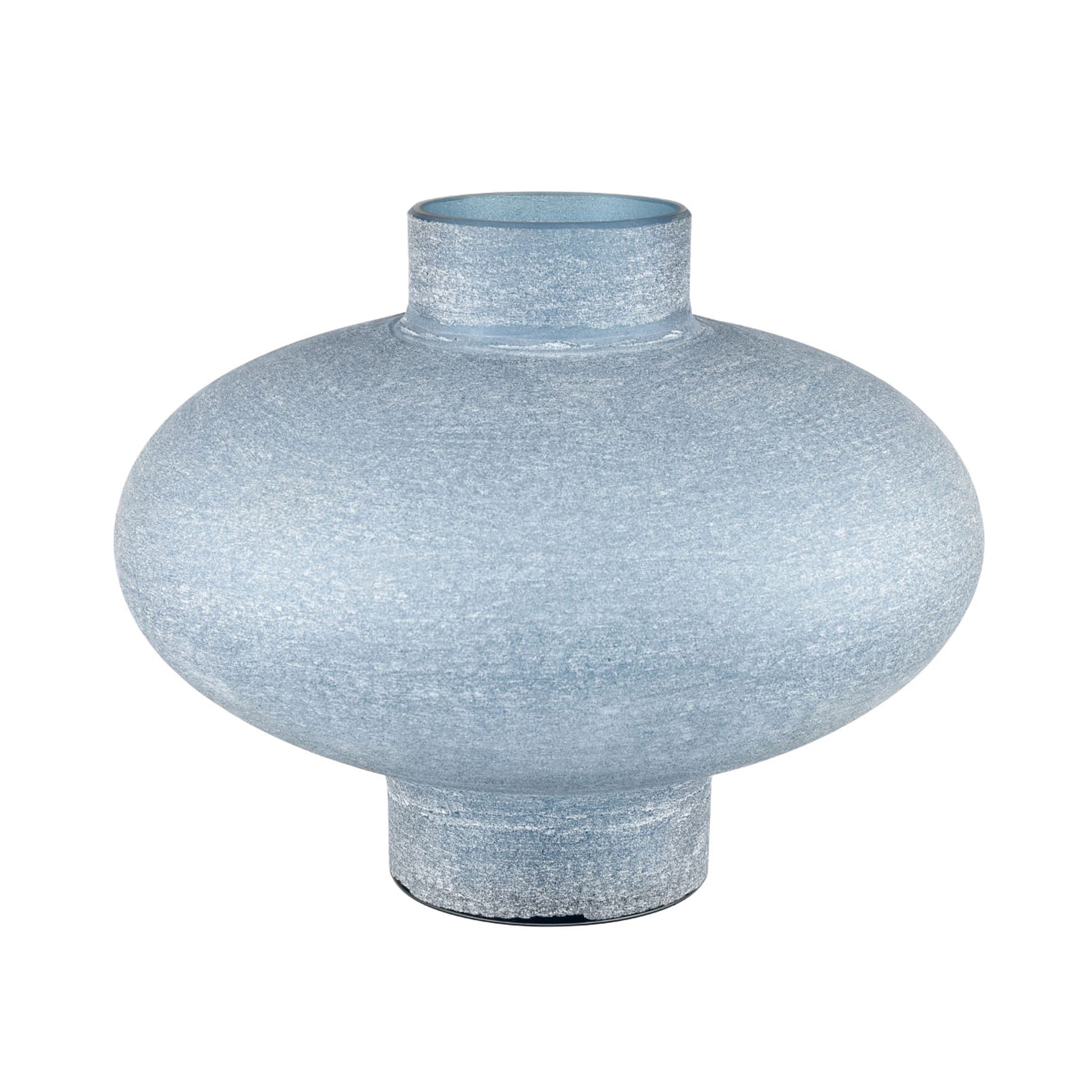 Ice Blue Glass Vase - Small