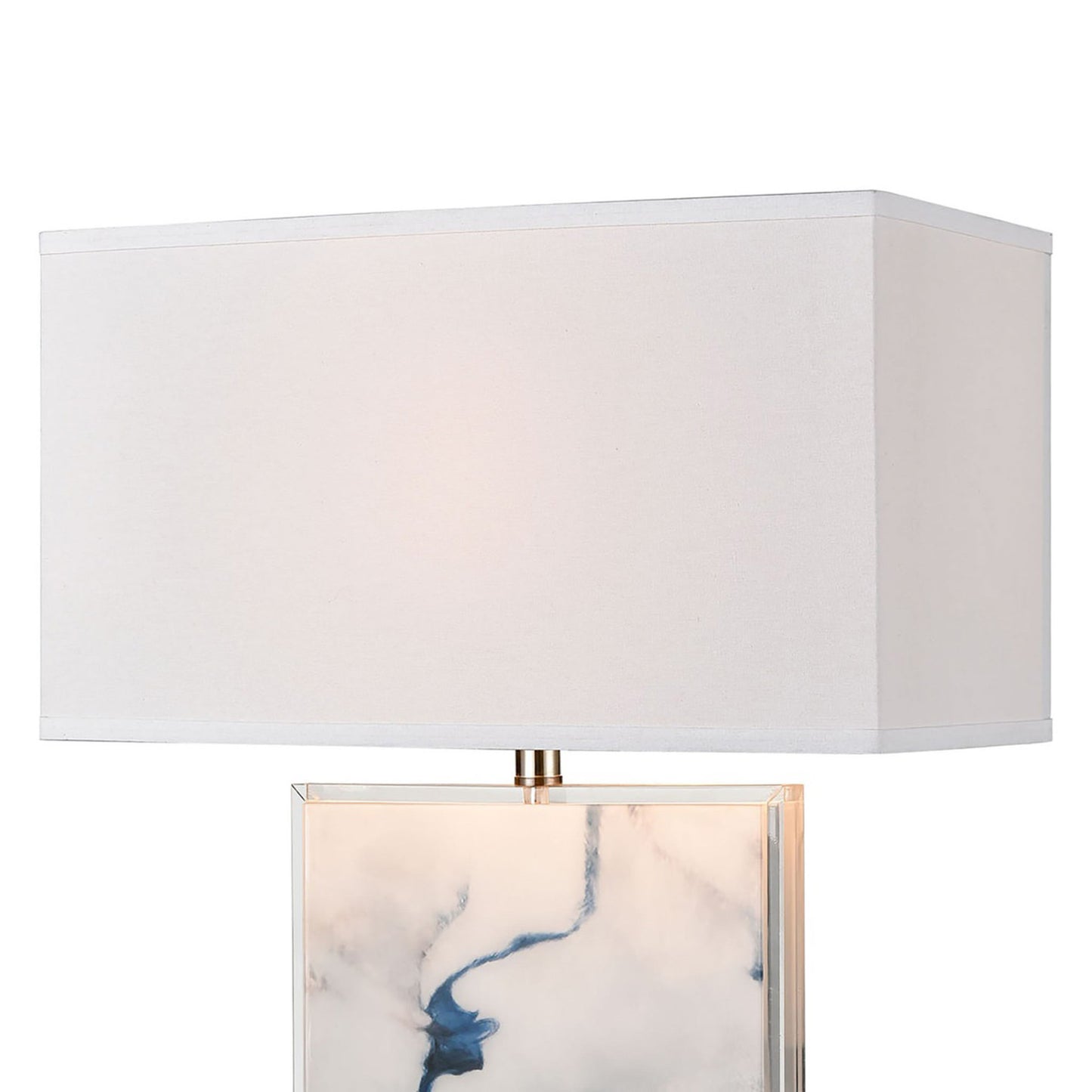 Marbled Blue and White Acrylic Table Lamp