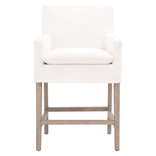 White Slipcover Counter Stool