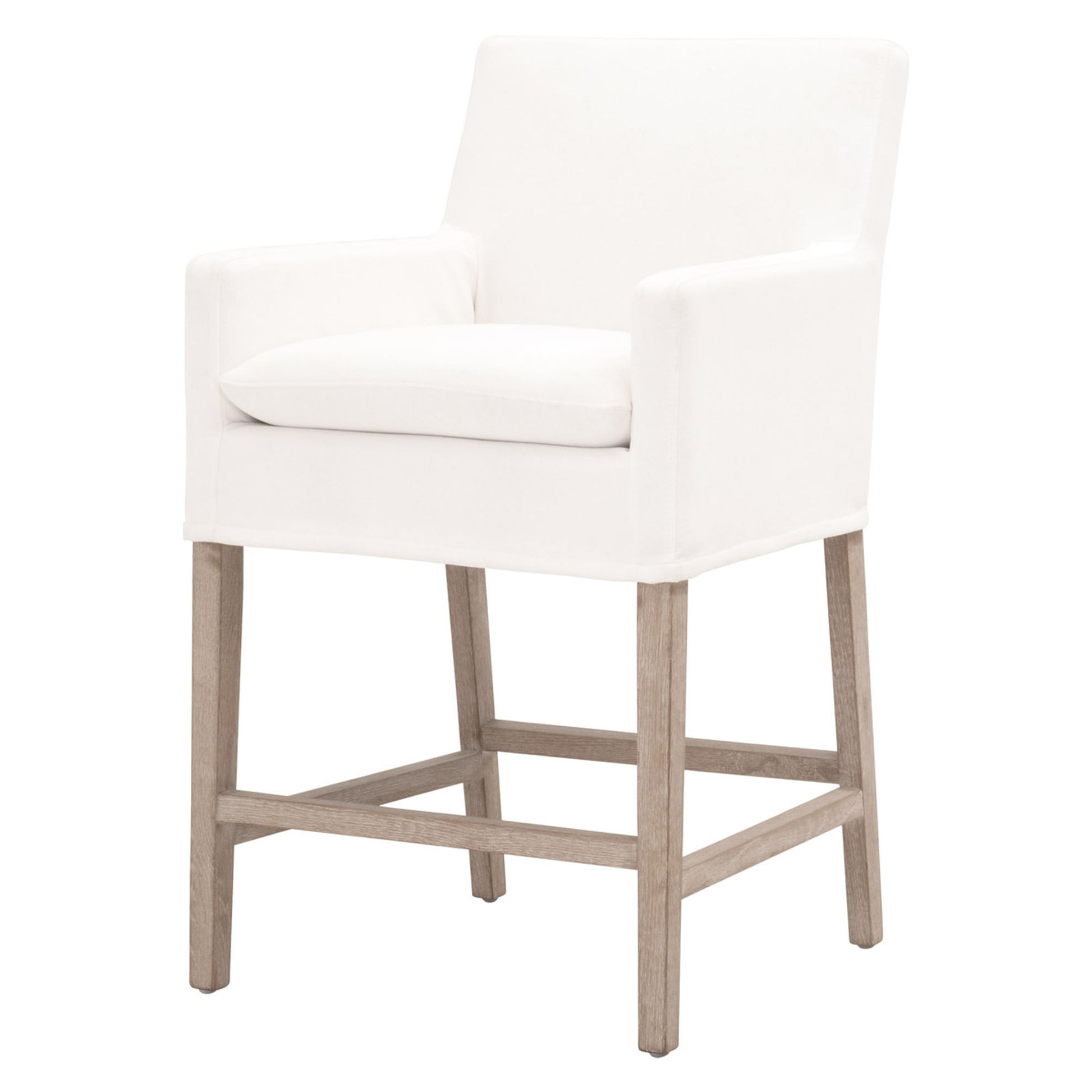 White Slipcover Counter Stool