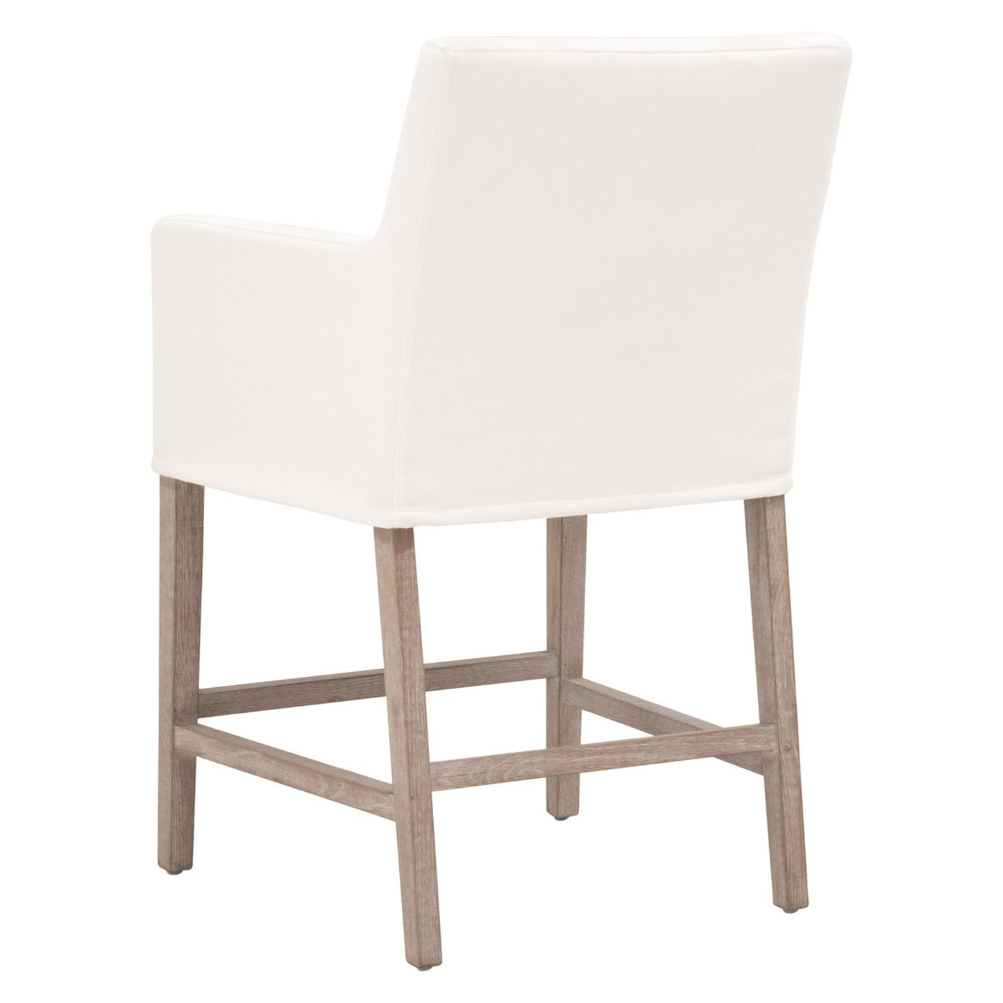 White Slipcover Counter Stool