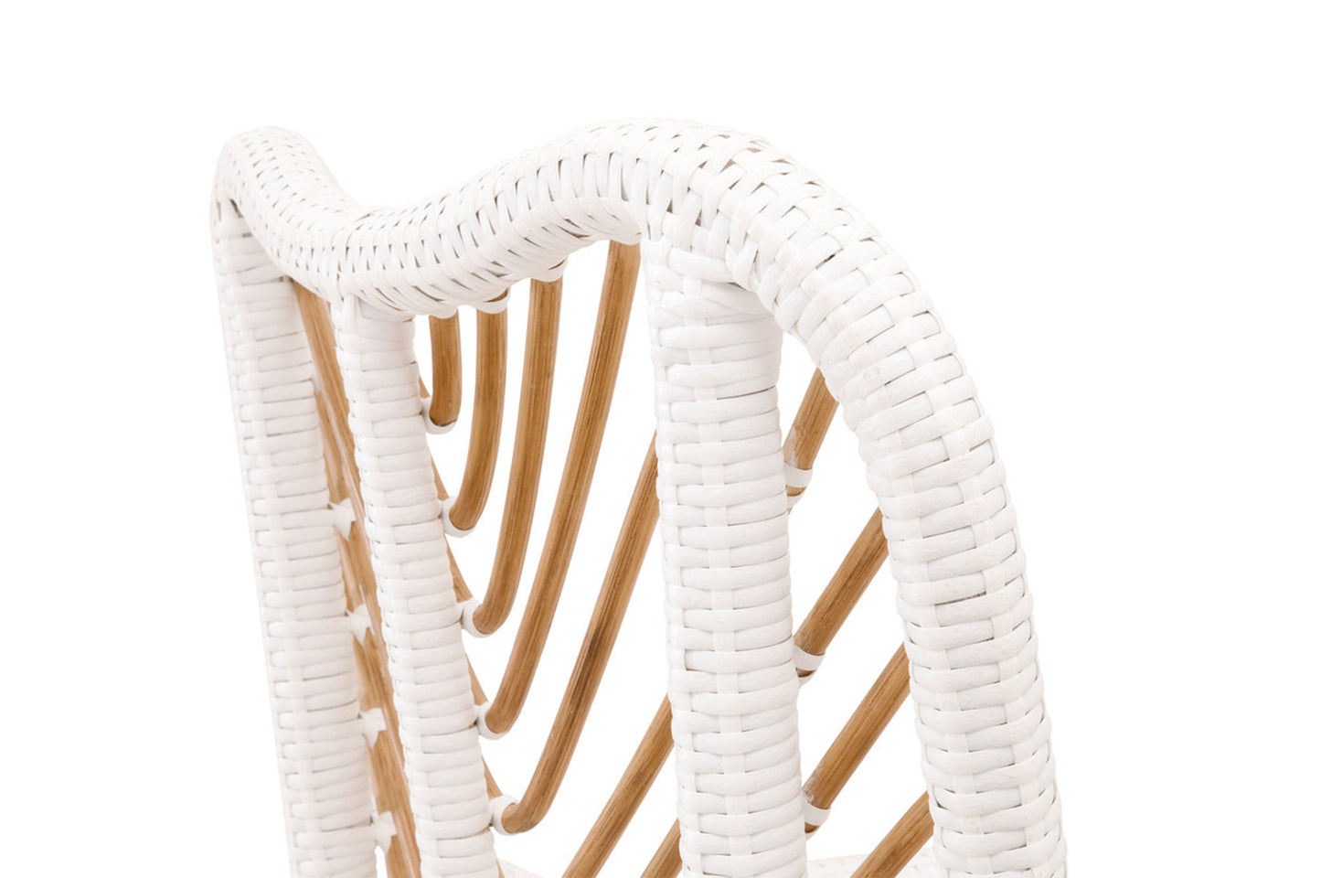 White Rattan Counter Stool