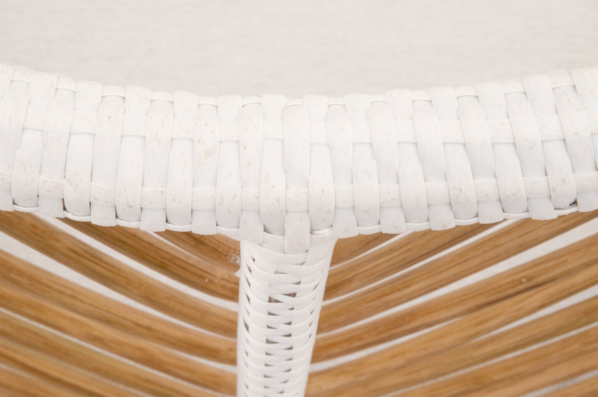 White Rattan Counter Stool