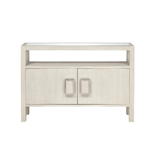 White Two Door Credenza Table